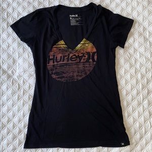 Hurley V-Neck Black Tee